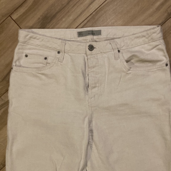 White Jean TopShop Straight Leg Crop - Picture 2 of 5